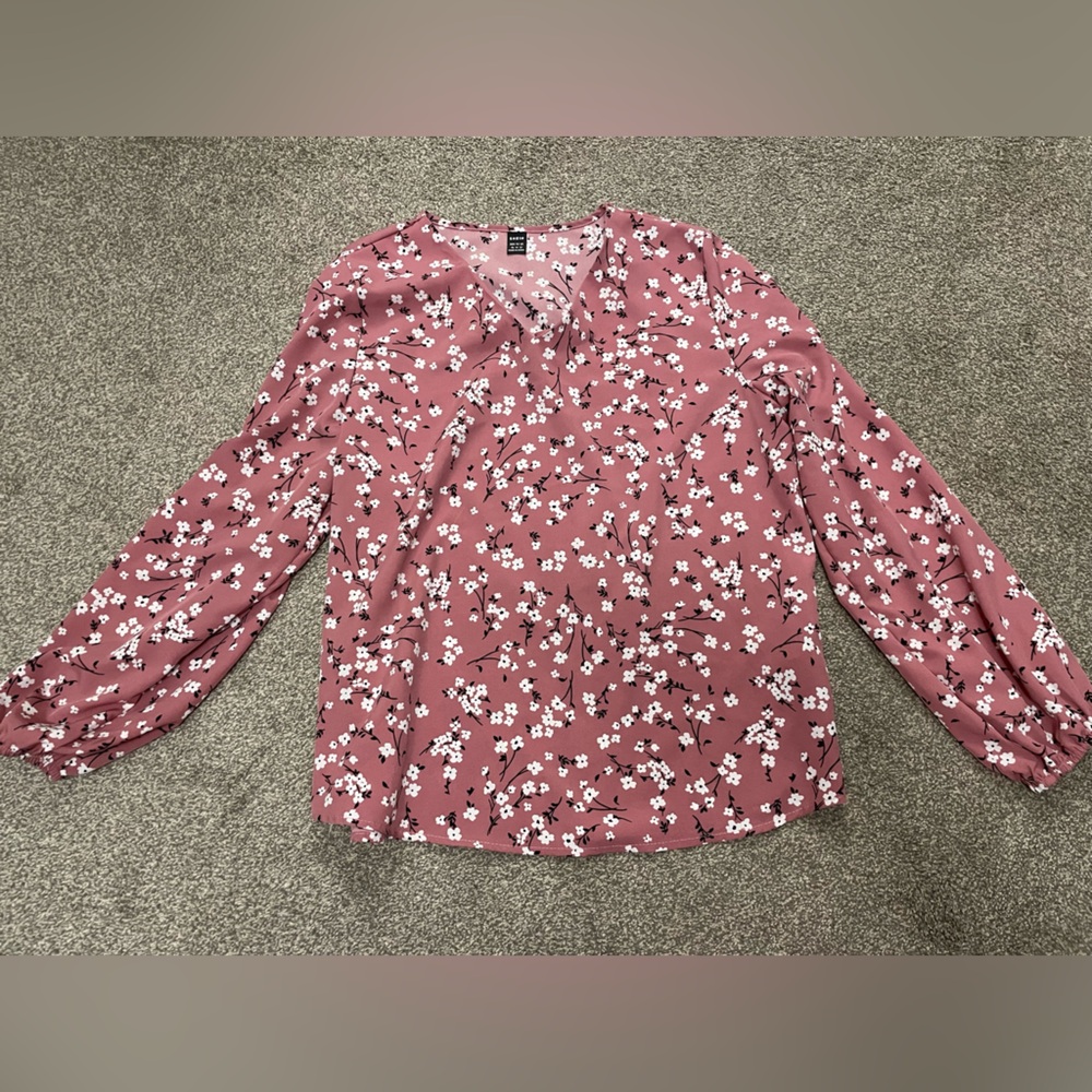 SHEIN Pink Floral Blouse
